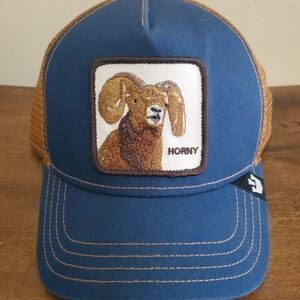 Goorin Bros "The Farm" Trucker Hat with Ram Patch "Horny" One Size